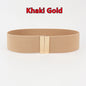 Fashion Women Elastic Band Wide Belts Simple Down Coat Waist Belt Female Buckle Black Strap Dress Decoration Accessories Ladies