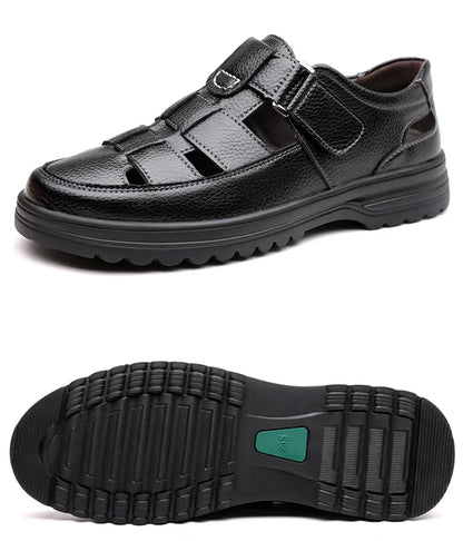 Men's Breathable Slip-on Hollow-out Loafers, Summer Comfortable Soft Sole Cutout Shoes, Non-slip for Outdoor & Driving-XH5602