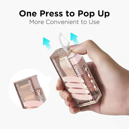 Automatic Dental Floss Storage Box Pop-Up Dental Floss Dispenser With 10Pcs Floss Dental Oral Hygiene Care Portable