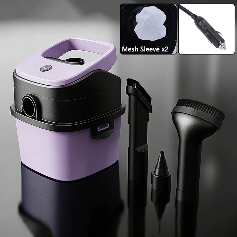 3in1 Handheld Car Vacuum Cleaner Wet Dry Use Powerful Suction Large Capacity Easy to Clean Suitable for Car Interior Cleaning