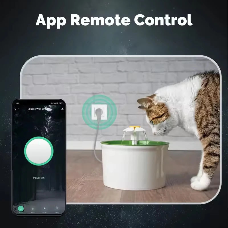 MOES Tuya ZigBee Smart Socket EU Wall Embedded Outlet Energy Monitor Indicator App Remote Control Voice Cotrol Alexa Google Home