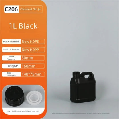 1/2/3/4/5/6/10L Plastic Airtight Bottle with Lid Food Grade HDPE Bucket Sealed Large-Capacity Oil Jerrican Gel Shampoo