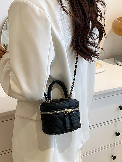 Classic Mini Quilted Chain Stitch Womens Crossbody Bagshoulder Bag Fashionable Designer Handbag High Quality PU Womens Small Bag