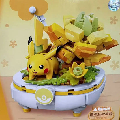 Pokemon Cartoon Pikachu Building Blocks Bulbasaur Toy Children's Assembled Model Pet Elf Kid Children Gift Compatible With Lego