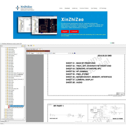 XinZhiZao  XZZ  1 Year Online Dongle Schematic Diagram Boardview Bitmap Drawing For iPhone Samsung ipad Macbook Repair Software