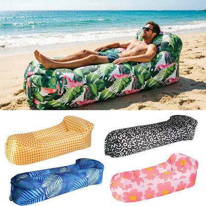 Portable Air Sofa Bed Inflatable Sofa Outdoor Inflatable Bed Outdoor Beach Bed Lazy Inflatable Camping Music Festival Rest Sofa