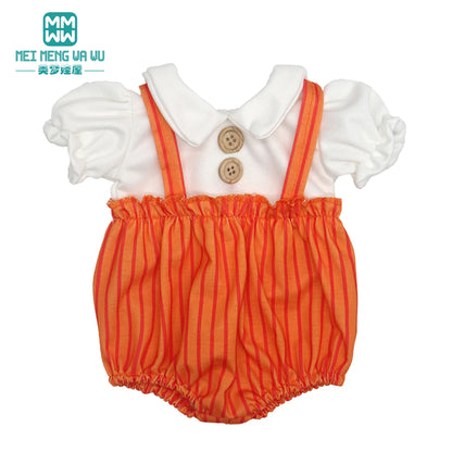 Fits 17-18inch American Doll and New Born Doll Clothes Fashion Dresses, Hooded Jumpsuit, Cardigan Strap Skirts Toys Gifts