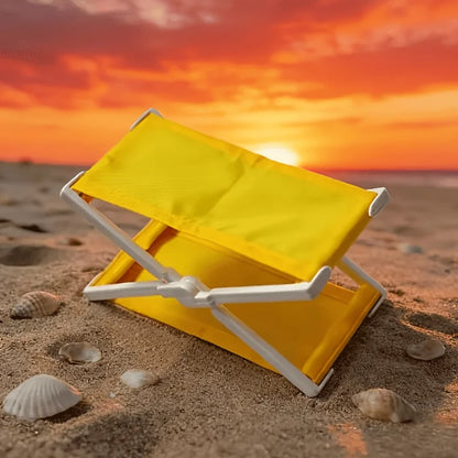 Vintage Beach Lounge Chair Headrest | Lightweight Foldable Beach Pillow