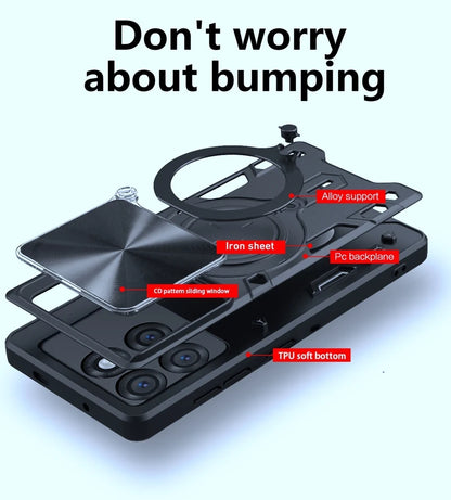 For Motorola Moto Edge 60 Pro 5G Case Shockproof Armor Cover For Moto Edge60 Pro Magnetic Holder Ring Stand Lens Protect Funda