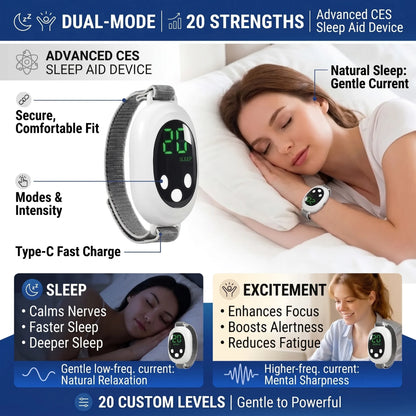 Microcurrent EMS Sleep Aid Device Handheld Pulse Massager Insomnia Stress Anxiety Relief Relaxation Therapy Tools USB Deep Sleep