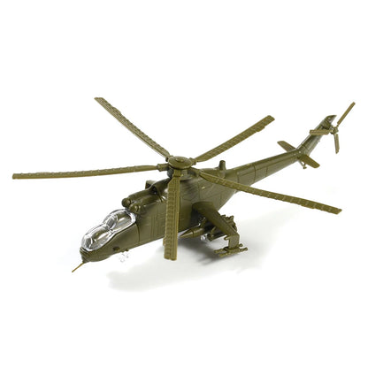 4D 27 Styles 1:144 Fighter Assembly Model Plastic Glue Free Plane Armed Helicopter Reconnaissance Aircraft Model Toy