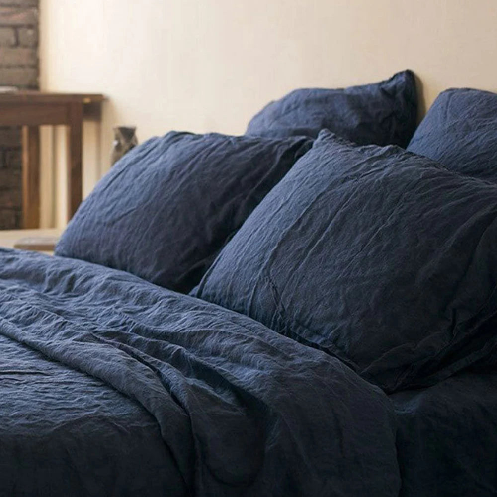 100% French Linen Soft Breathable Pillow Covers Decorative Square Throw Pillow Covers for Bed Couch Sofa Envelope Closure