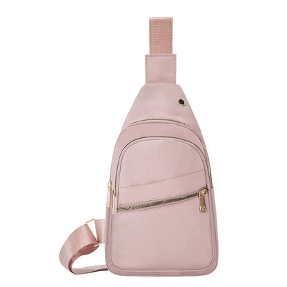 Women's Crossbody Bag New Korean Simple Women's Chest Bag Large Capacity Women's Outdoor Casual Embroidery Quilt Single Shoulder
