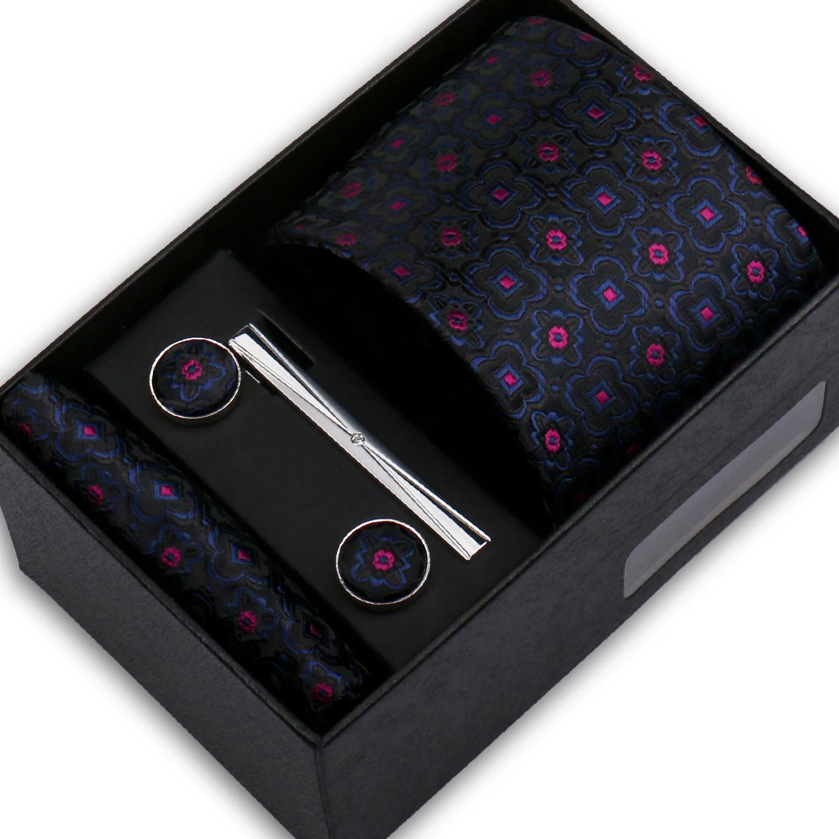 Classic Mens Tie Set Paisley Hanky Cufflinks In Gift Box Jacquard Woven Neckties Set For Men Formal Wedding Fashion Accessories