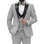 3 Pieces Men's Wedding Suits Formal Groom Tuxedo Slim Fit Business Blazer Double Breasted Vest Pants Set for Party
