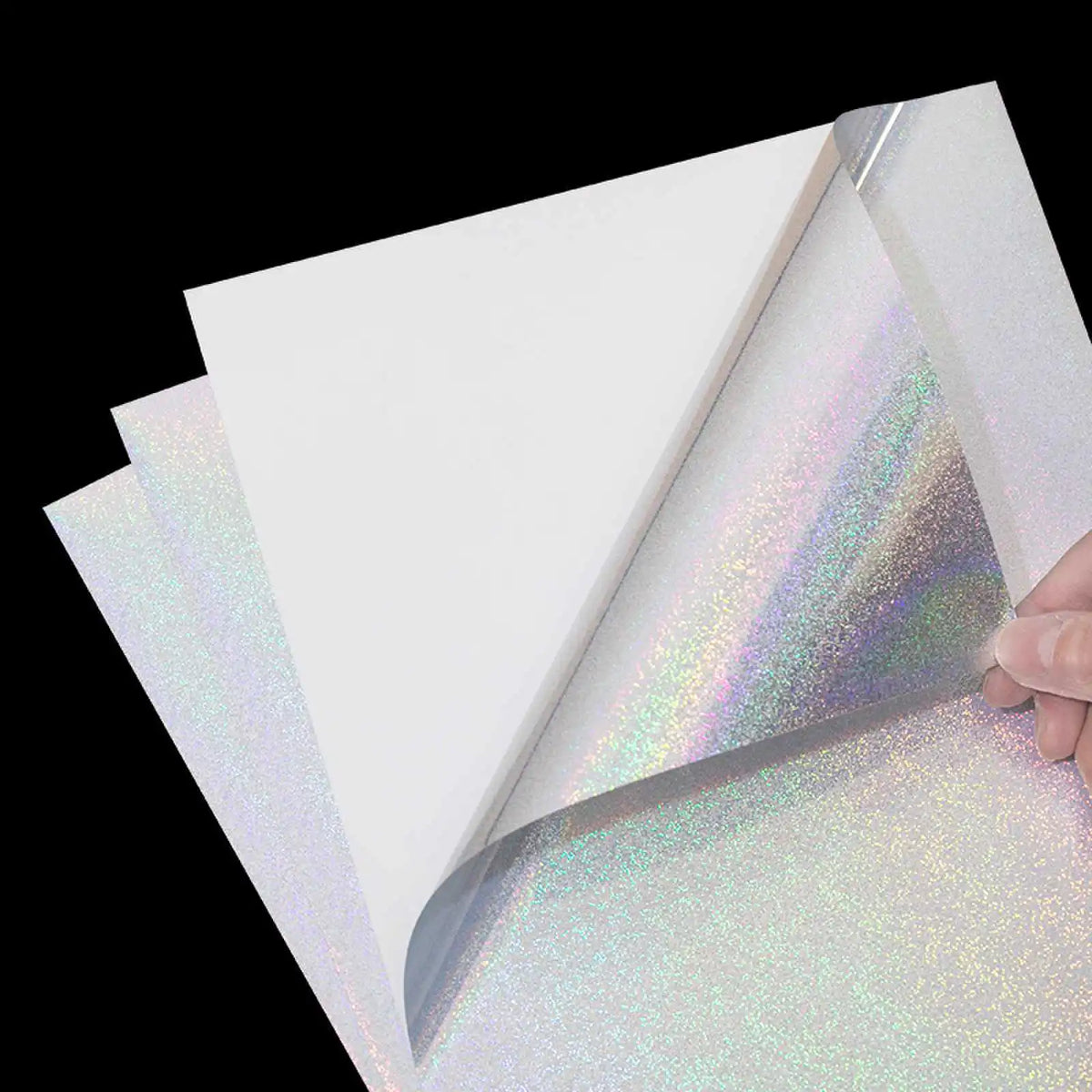 50pcs Custom Die Cut Vinyl Holographic Stickers Personalized Party Cutout Shiny Business Labels Decal Wedding Packing Decoration