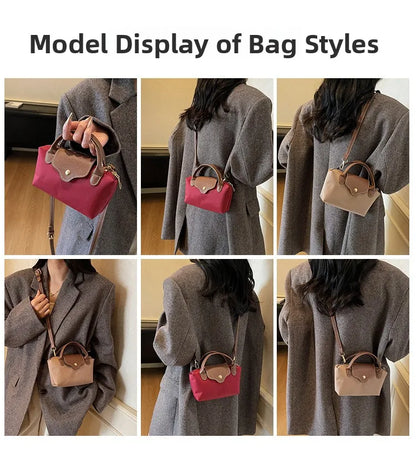 Retro Casual Fashion Ladies Shoulder Bag Stylish Trendy Crossbody Bag Quality Small Square Bag Urban Minimalist Style Polyest...