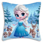 Cute Cartoon Frozens Elsas Pillow Covers Cartoon Sofa Decorative Home Double-sided Printing Short Plush Cute Cushion Cover