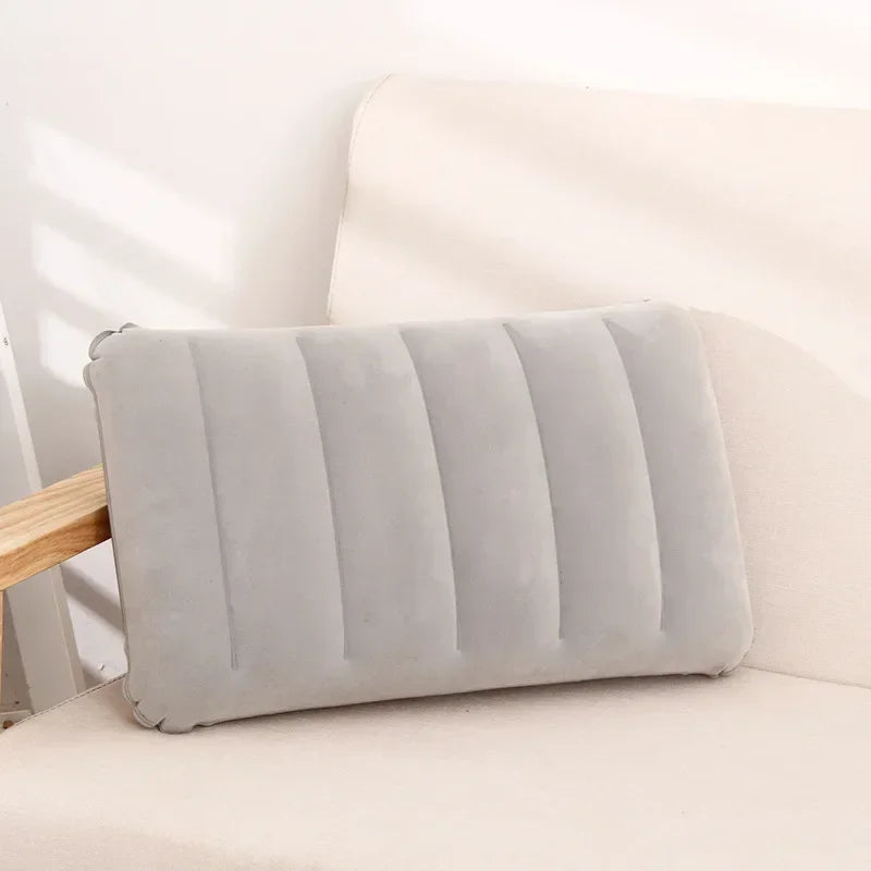 47x30cm Portable Inflatable Cushion Beach Office Household Outdoor Soft Pillows Double-sided Back Relaxing Tool Plane Head Rest
