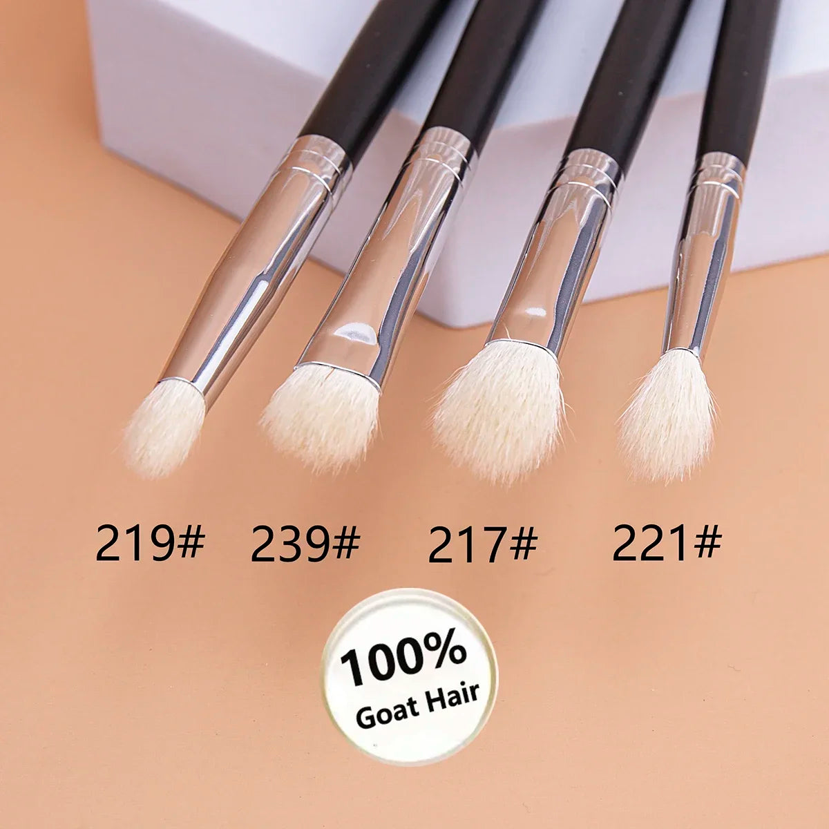 Makeup Eyeshadow Brushes Flat Eye Shadow Shader Crease Blending Brushes Goat Hair Eye Shadow Liquid Cream Powder Make Up Tool