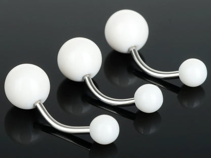 5pcs/lot Black White Sexy Belly Bars Body Piercing Button Ring Navel Barbell Jewerly Lip Piercing Unisex Fashion Jewelry