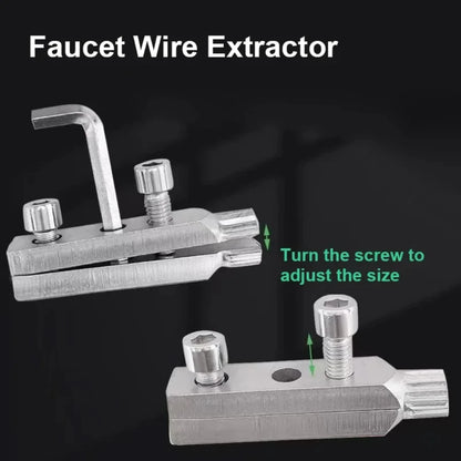 Broken Wire Extractor Threading Tools Tap Screw Remover Water-tap Angle Valve Repair for 4/6 Points Bolt Extractor Plumbing Tool