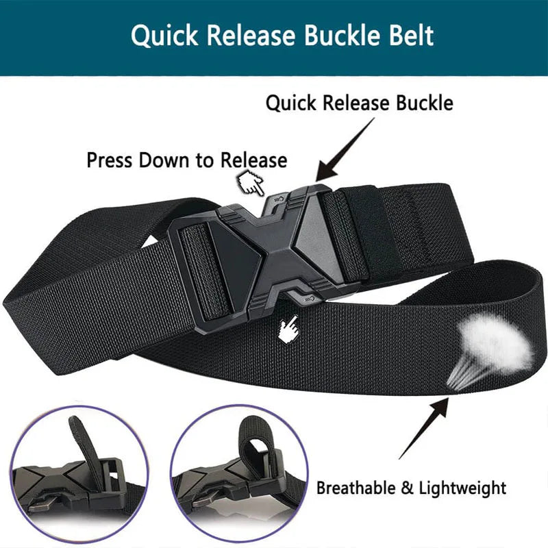 Men's Tactical Belt Nylon Braided Outdoor Training Military Belt Canva Casual Mountainee Trouser Pants Jeans Buckle Waist Belt