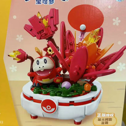 Pokemon Cartoon Pikachu Building Blocks Bulbasaur Toy Children's Assembled Model Pet Elf Kid Children Gift Compatible With Lego