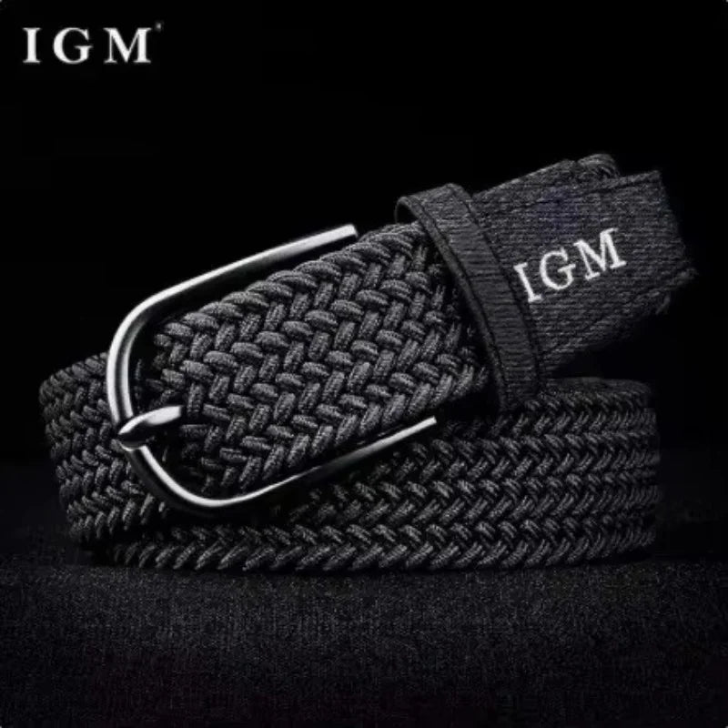 Men Belt Braided Elastic Belt for Men Stretchy Woven Canvas Fashion Belt for Versatile Jeans and Pants
