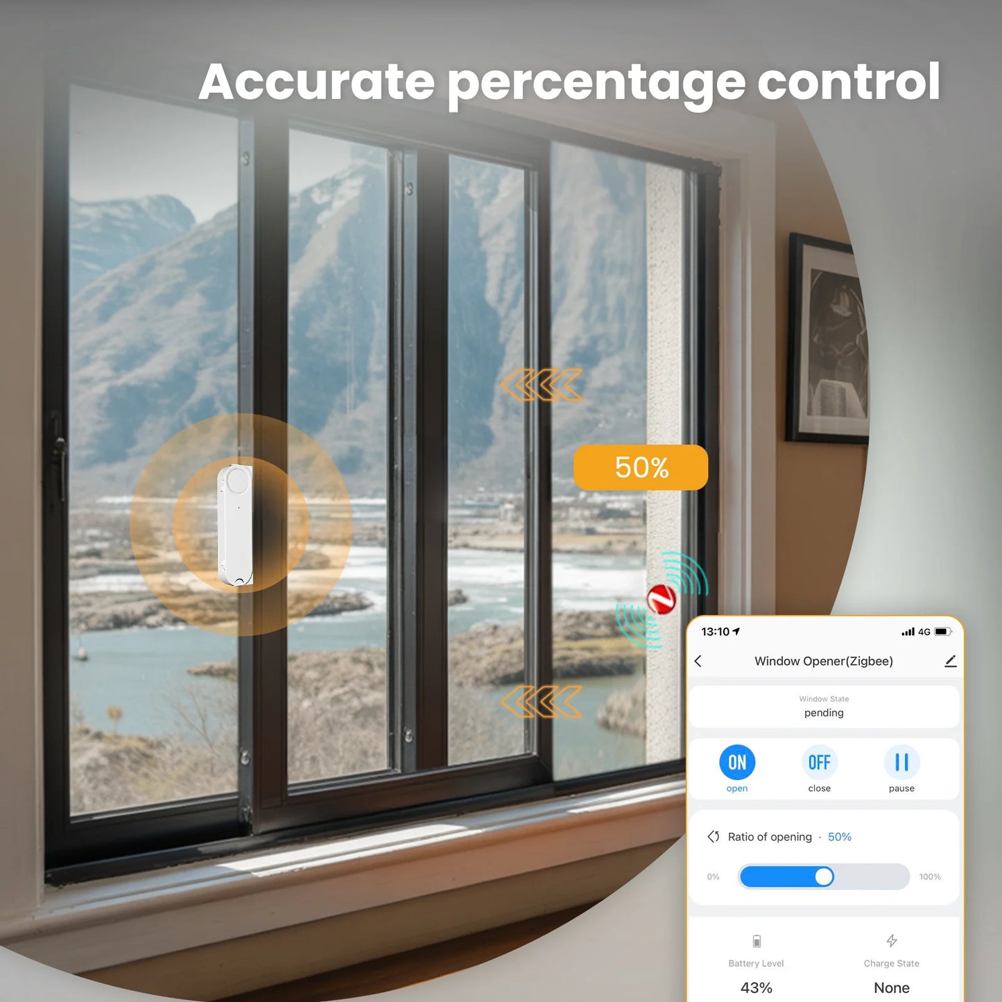 MOES Tuya ZigBee Smart Sliding Window Pusher Automatic Opener Closer Solar Charging App Remote Control Support Alexa Google Home