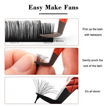 8-20mm MIX Individual Volume Lashes Matte Black Premium Classic Eyelash Extension Natural Soft Eyelashes Supplies for Eye Beauty
