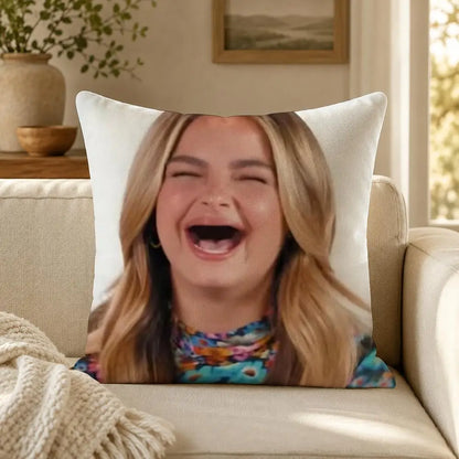 Person A-Addison R-Rae Funny Cushion Cover Soft Short Plush Decorative Pillow Cover for Sofa Bedroom Easy to Clean