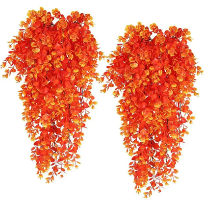 5 Head Artificial Plastic Plants fern Vine for Christmas Wreath Wedding arch Decor Home garden Wall Hanging Hot sales Diy Gift