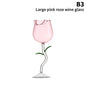 Rose-Shaped Red Wine Glasses Rose Shape Wine Glass With Colored Rose Leaves 150/400ml Rose Shaped Red Wine Goblet Cocktail Cup