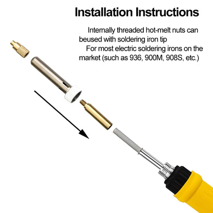 90W LED 936 Soldering iron adjust temperature With M2 M2.5 M3 M4 M5 M6 M8 Hot Melt Nuts Embedding tool For 3D Printer Parts