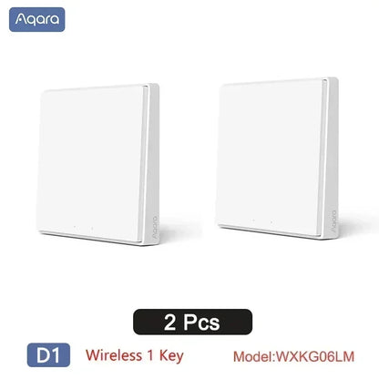 Aqara Smart Wall Wireless Switch D1 ZigBee Remote Control Key Light Switch Button For Mi home HomeKit APP