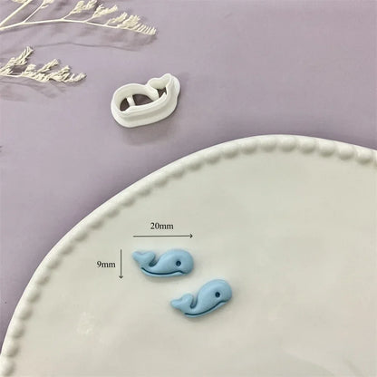 Octopus/Whale/Turtle/Coral/Starfish/Fish Tail/Conch/Shell Shaped Ocean Animal Clay Cutters Summer Beach Cutting Mold for Earring