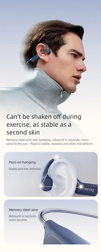 Sanag Bone Conduction Bluetooth Earphone 32GB Memory IPX8 Swimming Headphones Flash-sale Wireless Headset MP3 Earbuds