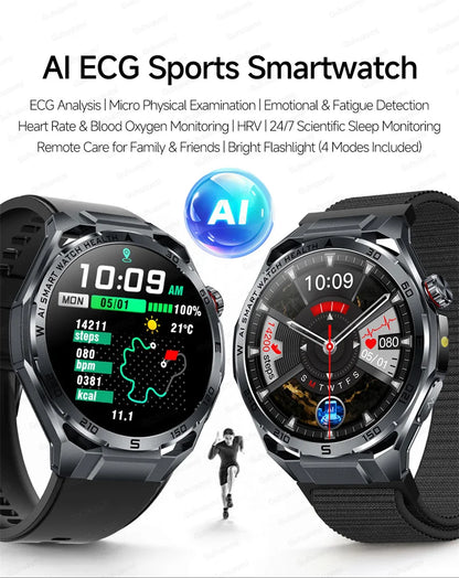 Smartwatch ECG High-End dla mężczyzn Ciśnienie krwi Lipidy Tlen we krwi Analiza ciała Kwas moczowy Monitor Zdrowia Smartwatch dla mężczyzn i kobiet