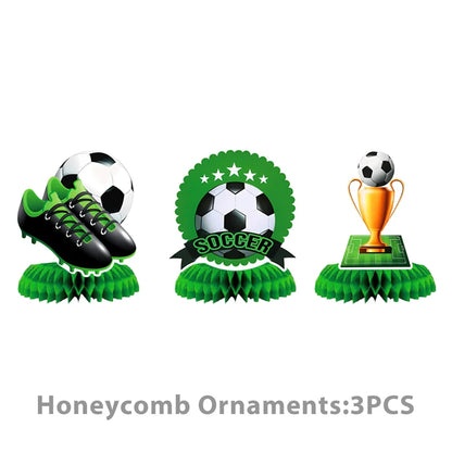 Blue Football Birthday Party Decoration Supply Birthday Soccer Plates Cups Napkins Towel Paper Tableware Tablecloth Party Favor