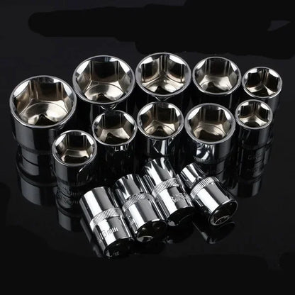 Portable 12PCS Bike Repair Tool Kit Multifunction Socket Wrench Set for Motorcycle Auto Boat Hardware Repair