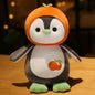 1PC Kawaii Cartoon Penguin Plush Toy Soft Doll Dress up Strawberry Orange Kids Plushie Girls Gift