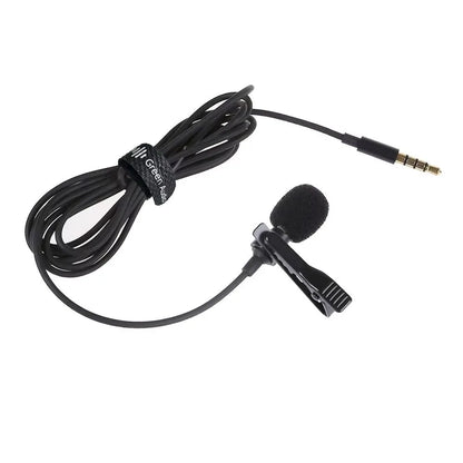 New 3.5mm Lapel Microphone Mini Black Clip on Lapel Mic Wired 360 Degrees Speaker Mic for Mobile Phone/PC Laptop For Recording