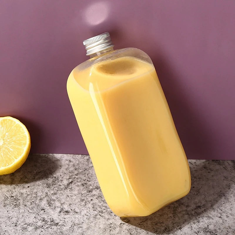 400mL Plastic Beverage Bottles Durable Water Containers with Secure Lids for Drinking Storage