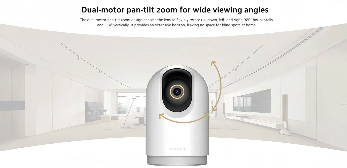 Xiaomi Smart Camera 3 Pro PTZ 5MP 3K Ultra Low Light Full Color HDR 2.4G/5G WiFi Bluetooth Mesh Gateway AI Detection 360° Home