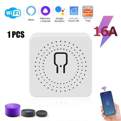 Mini Zigbee 3.0 WIFI Tuya Smart Switch 2-Way Control Relay Breaker Smart Life Home Automation Support Alexa Google Assistant