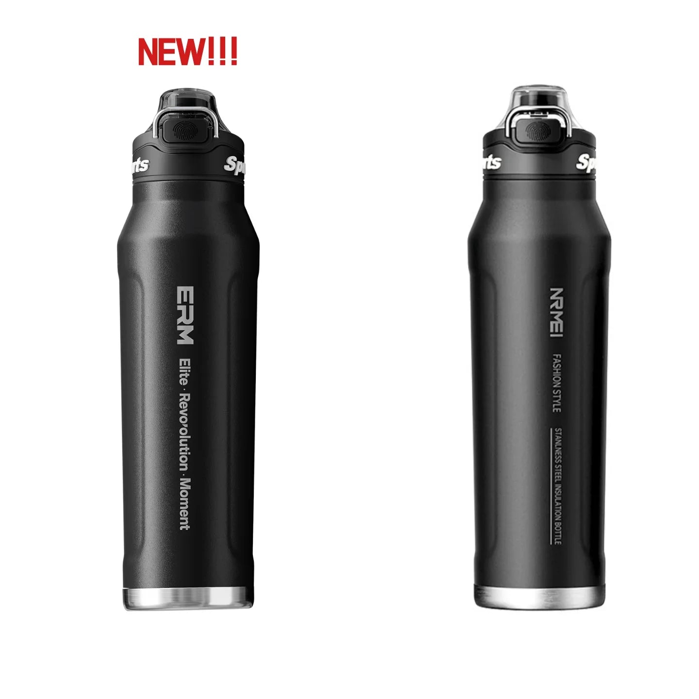 1L Stainless Steel Thermos Bottle, Iced & Heat Insulated Cup, Hiking Cycling Fitness Vacuum Flask with Handle
