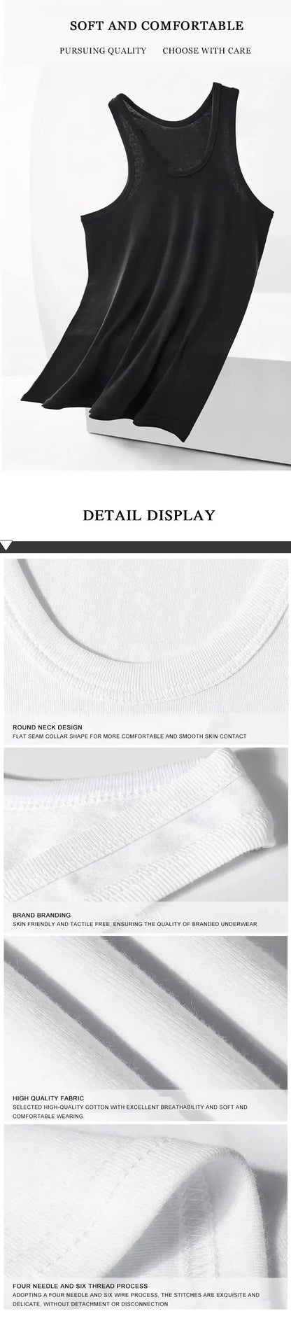 2026 Men's Summer Tight Tank Top, Lightweight Cotton Breathable Quick Dry Vest, Sports Casual Pajamas Outdoor Sleeveless Shirt