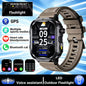 2026 New Military-grade Smart Watch Men GPS Flashlight 3ATM Waterproof Watch Bluetooth Call 100+Sport Outdoor Smartwatch Pk Hw12