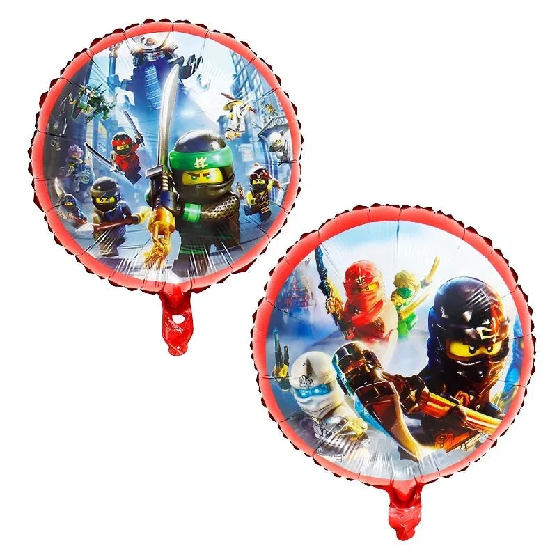Ninja Birthday Party Decoration Tableware Set Tablecloth Plate Balloon  Cups Napkins Backdrop Banner Cake Toppers Party Supplies